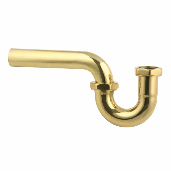 Bathroom Sink P Trap Bright Solid Brass 1 1/4 Heavy Duty | Renovator's Supply - Renovator's Supply|Polished