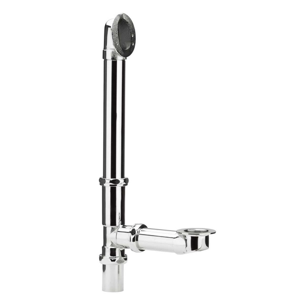 Chrome Tub Drain Overflow Expose Pipe Only For Turn Control | Renovator's Supply - Renovator's Supply
