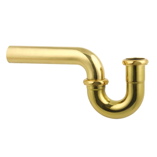 Bathroom Sink P Trap Bright Brass 1 1/2 Heavy Duty | Renovator's Supply - Renovator's Supply|Polished