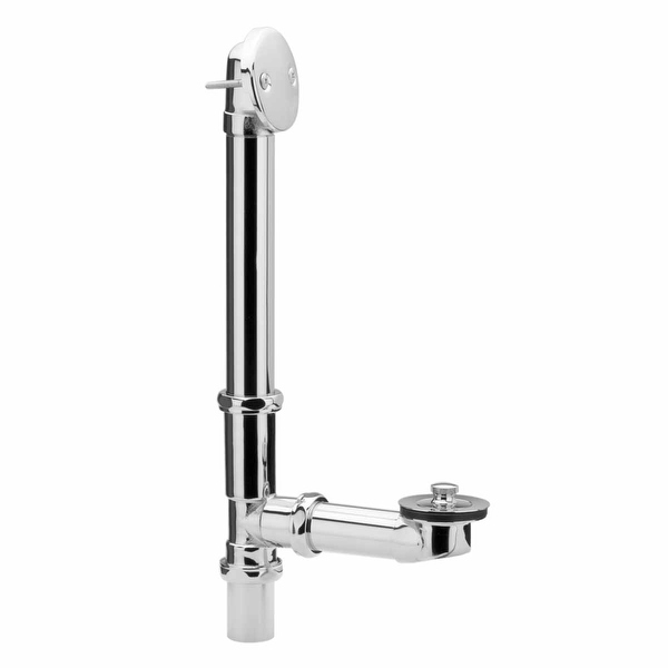 Tub Overflow Lift And Turn Drain Pipe Chrome Exposed Pipe | Renovator's Supply - Renovator's Supply