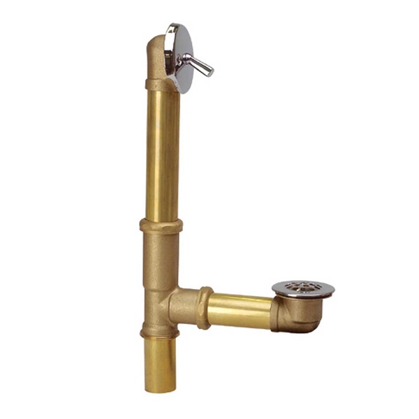 Tub Drain Chrome Plated Brass Modern Tub Drain and Overflow | Renovator's Supply - Renovator's Supply