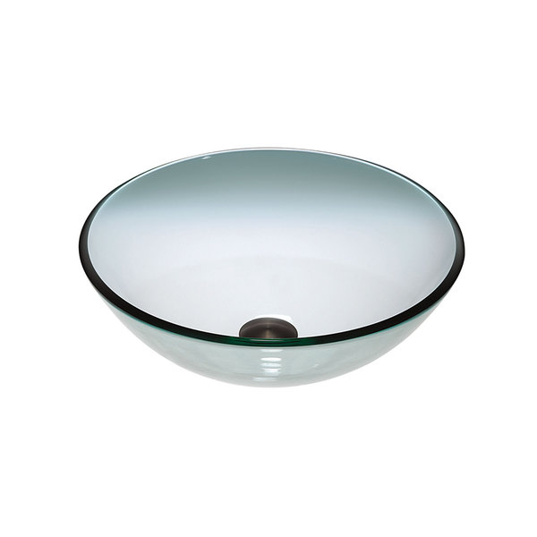 Glass Single Basin Vessel Sink - 18X15 Copper