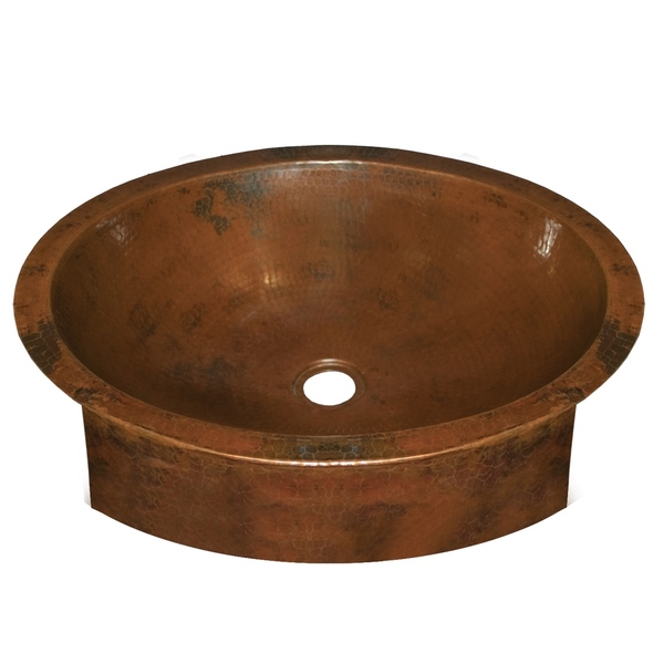 Calypso Antique Copper Undermount Apron Oval Bathroom Sink - ANTIQUE COPPER