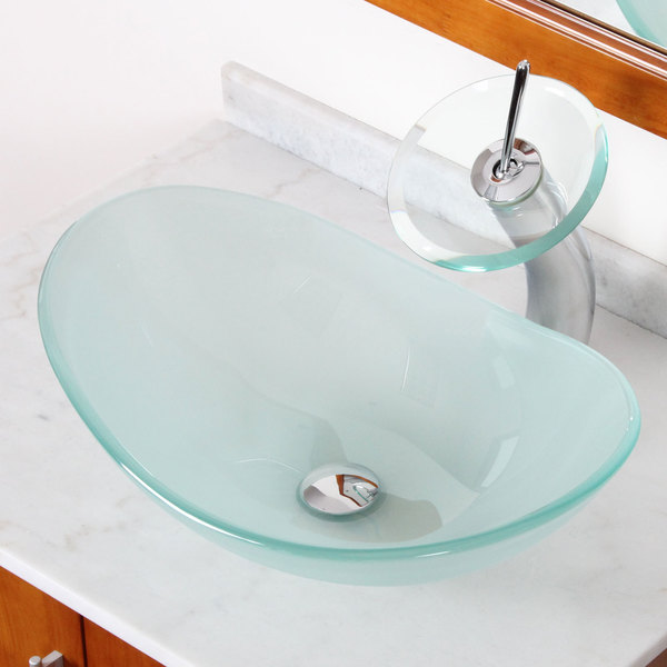 Elite GD33F371023C Tempered Bathroom Glass Vessel Sink - N/a