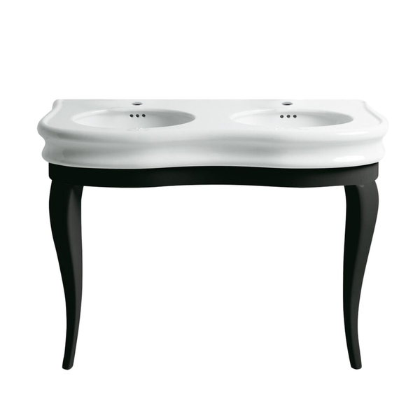 Whitehaus Collection Isabella Console sink - Vitreous China - Oval
