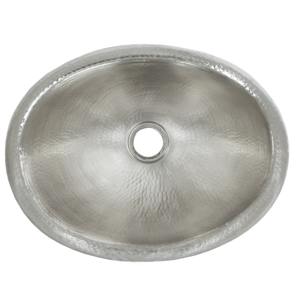Rolled Baby Classic Brushed Nickel Drop-in Oval Bathroom Sink - Brushed nickel