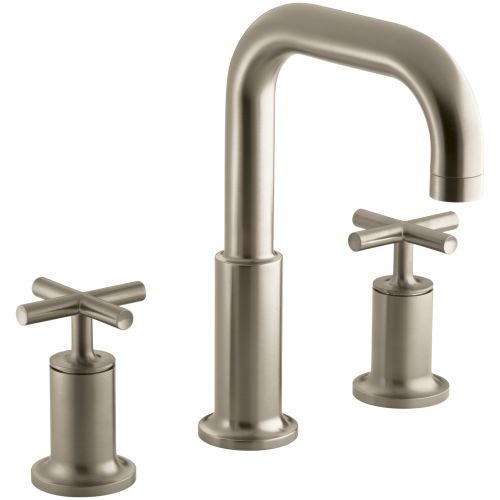 Kohler K-T14428-3 Double Handle Roman Tub Trim with Metal Cross Handles from the Purist Series