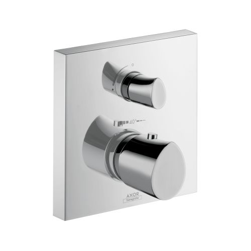 Axor 12716 Starck Organic Thermostatic Valve Trim with Integrated Diverter and Volume Controls - Less Valve