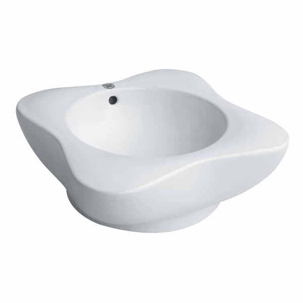 Bathroom Vessel Sink White China Buttercup Overflow | Renovator's Supply - Renovator's Supply