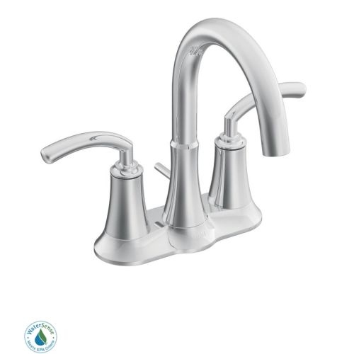 Moen S6510 Double Handle Centerset Bathroom Faucet with and High Arc Spout from the Icon Collection (Valve Included)