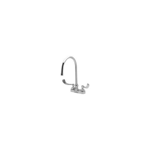 Zurn Z812C4-XL 4' Centerset Gooseneck Lead Free Double Handle Faucet with 4' Metal Wrist Blades from the AquaSpec Collection