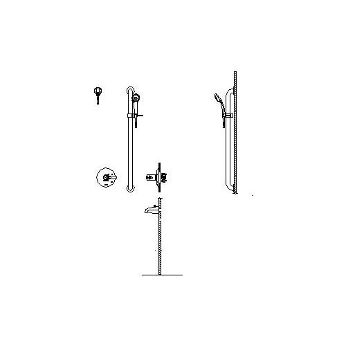 Delta T17TH255-05 Commercial TempAssure 17T Series Dual Function Thermostatic Tub and Shower Trim Package with Handshower and