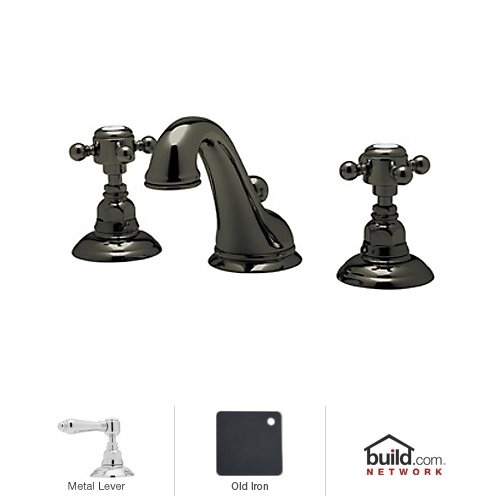 Rohl A1408LM-2 Country Bath Widespread Bathroom Faucet with Pop-Up Drain and Metal Lever Handles