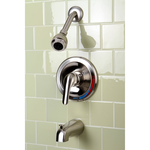 Classic 1-Handle Satin Nickel Tub and Shower Faucet - Satin Nickel