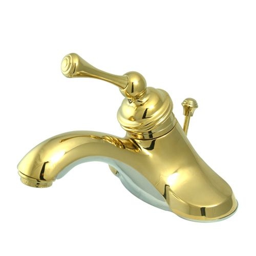 Elements Of Design EB3542BL Single Handle 4' Centerset Bathroom Faucet with Buckingham Lever Handle and Drain Assembly from the