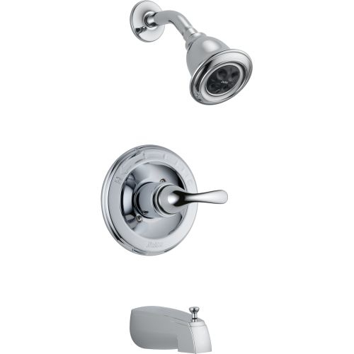 Delta T13420-H2OT Classic Monitor 13 Series Single Function Pressure Balanced Tub and Shower Trim Package with H2Okinetic Shower