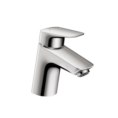 Hansgrohe 71070 Logis Single Hole Bathroom Faucet with EcoRight, ComfortZone, and Air Power Technologies - Drain Assembly - Nickel Finish
