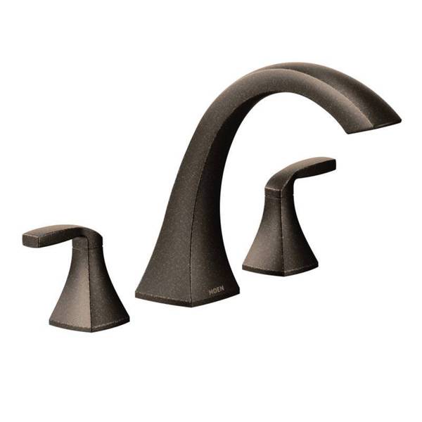 Moen Voss Oil-rubbed Bronze Two-handle High Arc Roman Tub Faucet - Oil rubbed bronze