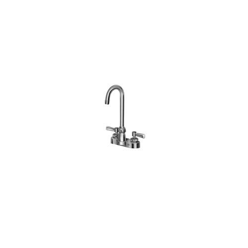 Zurn Z812A1-XL-3F 4' Centerset Gooseneck Lead Free Double Handle Faucet with Metal Lever Handles and 0.5 GPM Vandal-Resistant