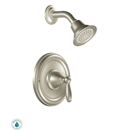 Moen T2152EP Single Handle Posi-Temp Pressure Balanced Shower Trim with Shower Head from the Brantford Collection (Less Valve)