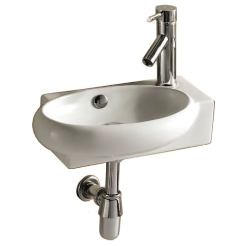 Nameeks CA4522B Caracalla 17-1/2' Wall Mounted Ceramic Lavatory Sink with Overflow