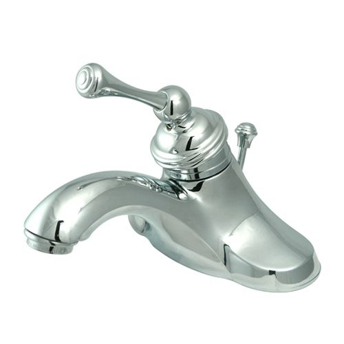Elements Of Design EB3541BL Single Handle 4' Centerset Bathroom Faucet with Buckingham Lever Handle and Drain Assembly from the