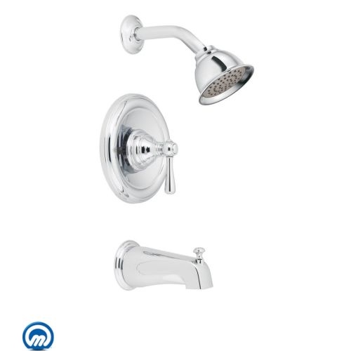 Moen T2113 Single Handle Posi-Temp Pressure Balanced Tub and Shower Trim with Shower Head from the Kingsley Collection (Less