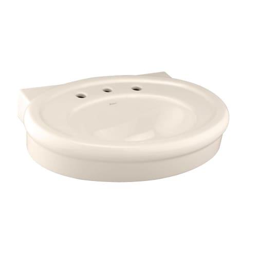 American Standard 283.008 26-3/4' Fireclay Pedestal Bathroom Sink with 3 Holes Drilled and Overflow