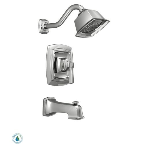 Moen 82830EP Posi-Temp Pressure Balanced Tub and Shower Trim with 2 GPM Shower Head and Tub Spout from the Boardwalk Collection - Tub & Shower - Chrome Finish