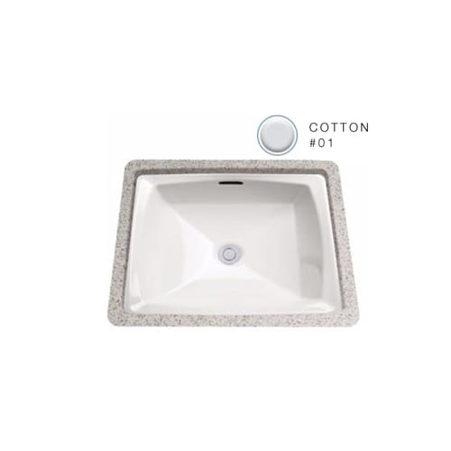 Toto LT491G Connelly 14-1/2' Undermount Bathroom Sink with CeFiONtect and Overflow Drain - cotton