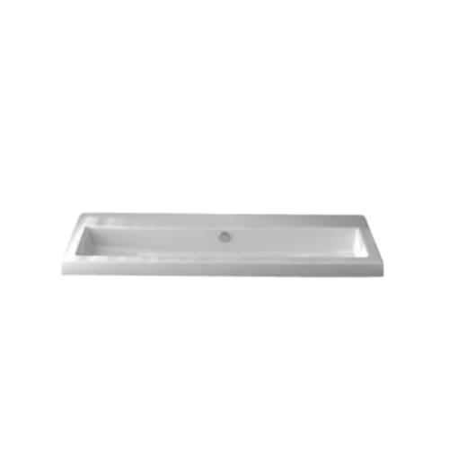 Nameeks 4003011A Serie 40 39-2/5' Ceramic Drop in Bathroom Sink with 0, 1 / 3 Faucet Holes Drilled - Includes Overflow