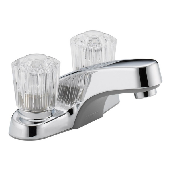 Peerless Washerless Two Handle Lavatory Faucet 4 in. Chrome