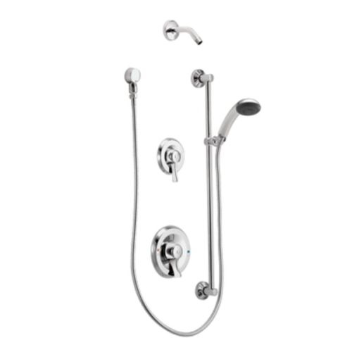 Moen T8342NH Shower System Trim Package with 2.5 GPM Single Function Hand Shower and Slide Bar Less Shower Head and Rough-In
