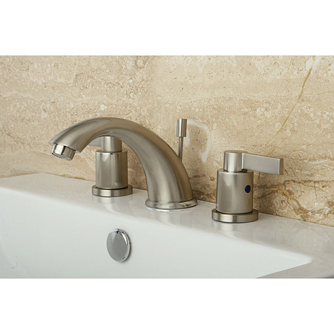 NuvoFusion Widespread Satin Nickel Bathroom Faucet - NuvoFusion Widespread Satin Nickel Bathroom Faucet