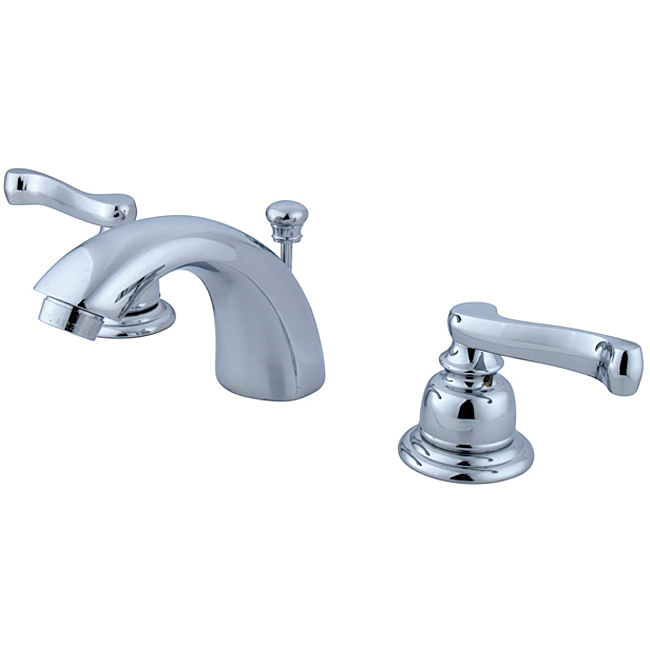 French Handle Chrome Mini-widespread Bathroom Faucet - French Handle Chrome Mini-Widespread Bathroom Faucet