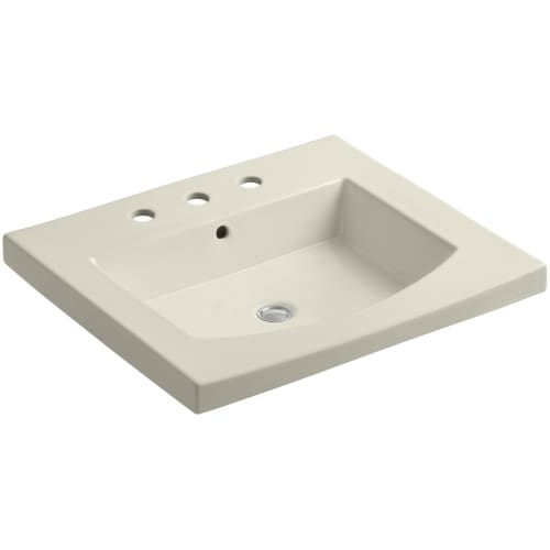 Kohler K-2956-8 Persuade 19' Drop In Bathroom Sink with 3 Holes Drilled and Overflow - Three holes - 5 - 11 Inch