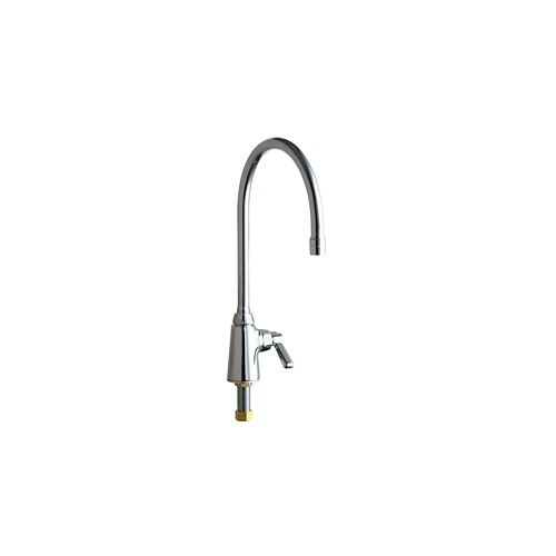 Chicago Faucets 350-GN8AE35AB Commercial Grade Single Hole Kitchen Faucet with Lever Handle