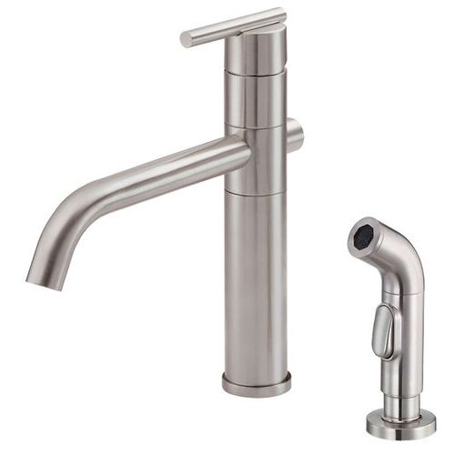 Danze D405558 Kitchen Faucet - Includes Metal Side Spray From the Parma Collection - Two holes - Stainless Steel Finish