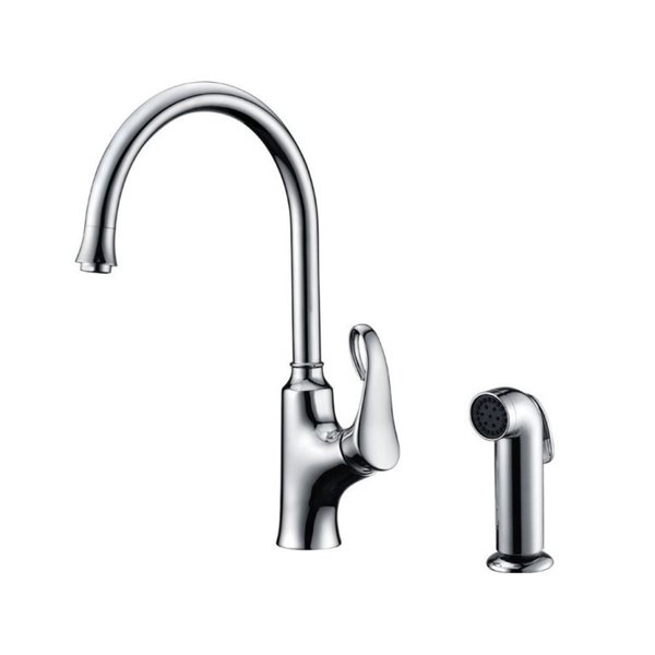 Dawn Chrome Single-lever Kitchen Faucet with Side-spray - Dawn kitchen faucet, Chrome