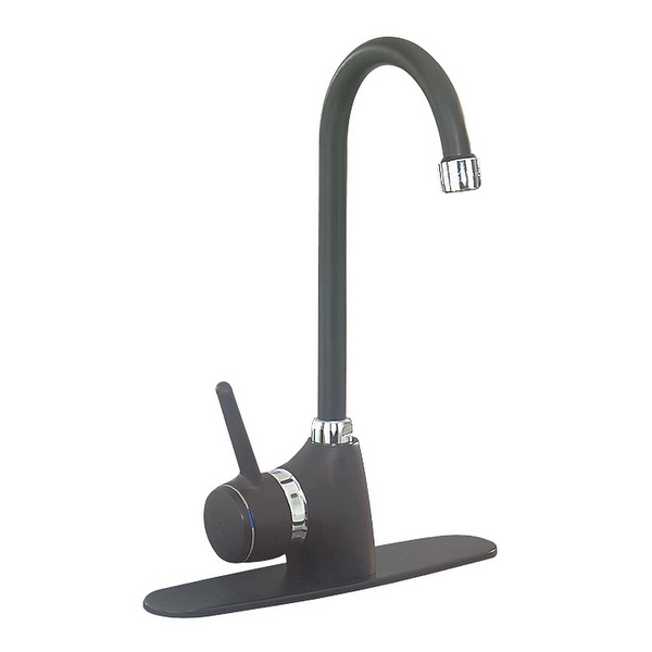 Kitchen Faucet Gooseneck Black Chrome Single Hole 1 Handle | Renovator's Supply - Renovator's Supply
