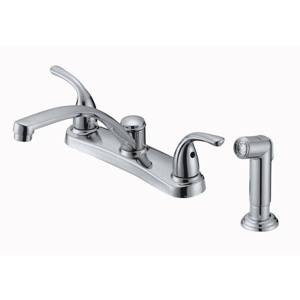 Oakbrook F8F11034CP-ACA1 Two Handle Kitchen Faucet With Side Matching Spray