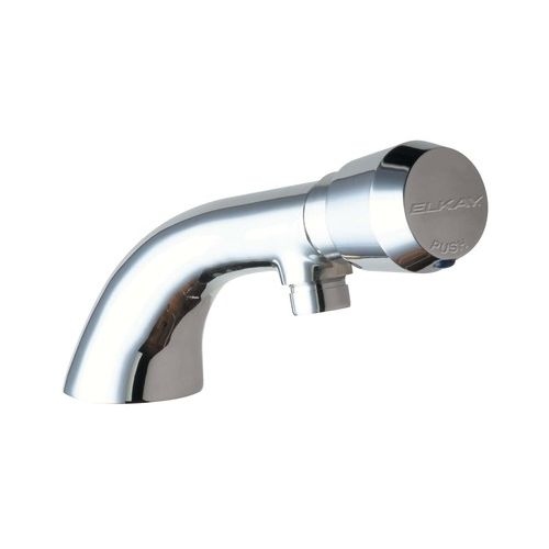 Elkay LK654 ADA Deck Mount Metered Faucet with Push Button Handle and Integral Spout