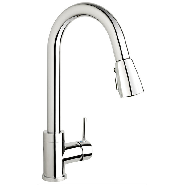 H2flo URB718GCP Polished Chrome 1-handle Kitchen Sink Faucet with Pull-Down Spout - Polished Chrome
