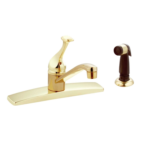 Kitchen Faucet Brass 1 Handle w/ Sprayer Centerset - Renovator's Supply