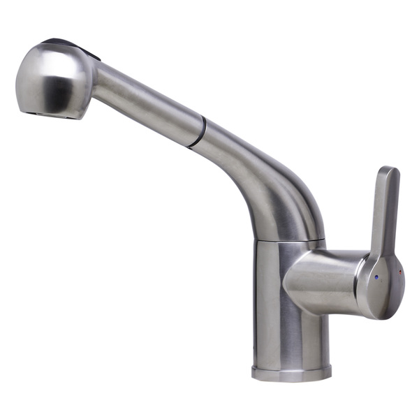 ALFI AB2023-BSS Brushed Pull-out Single Hole Kitchen Faucet - Brushed Stainless Steel