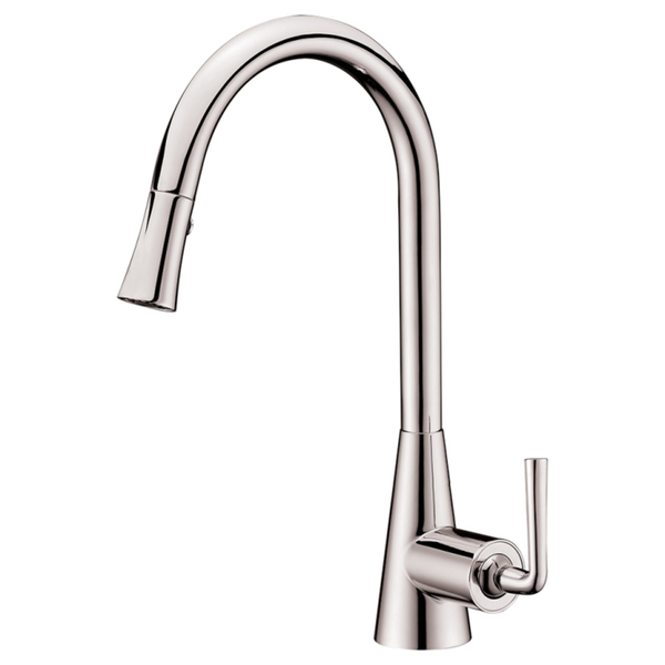 Dawn Single-lever Pull-down Spray Sink Mixer, Brushed Nickel - Dawn kitchen faucet, Brushed Nickel