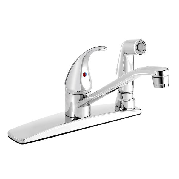 Essential Polished Chrome Low-arc Spout 1-handle Kitchen Sink Faucet - Polished Chrome