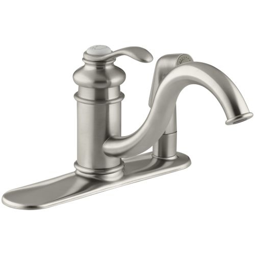 Kohler K-12173 Single Handle Kitchen Faucet with Side Spray from the Fairfax Series