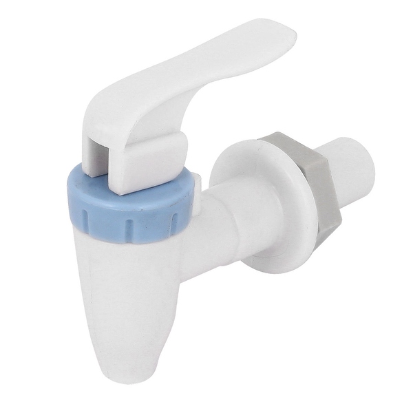 Unique Bargains Household White Blue Plastic Push Type Repair Part Water Dispenser Tap Faucet