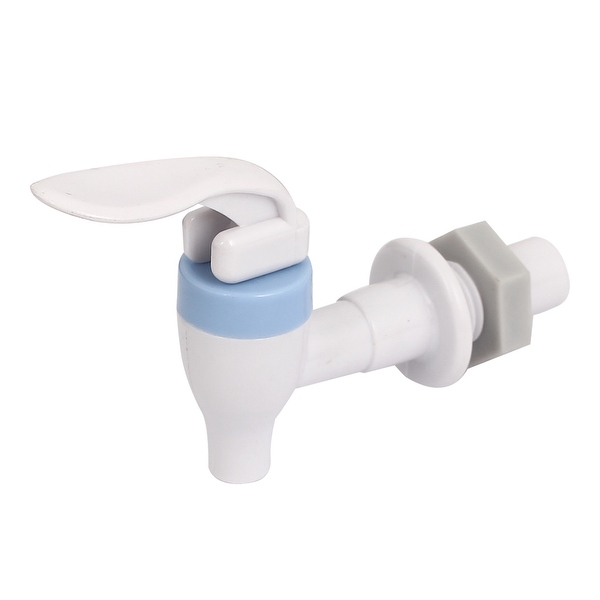 Replacement Skyblue Push Handle White Plastic Faucet for Water Dispenser